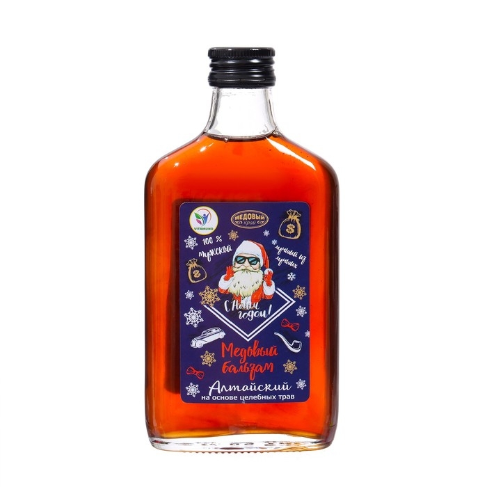 Новогодний медовый бальзам алтайский Новогодний медовый бальзам алтайский "Мужской", 250 мл