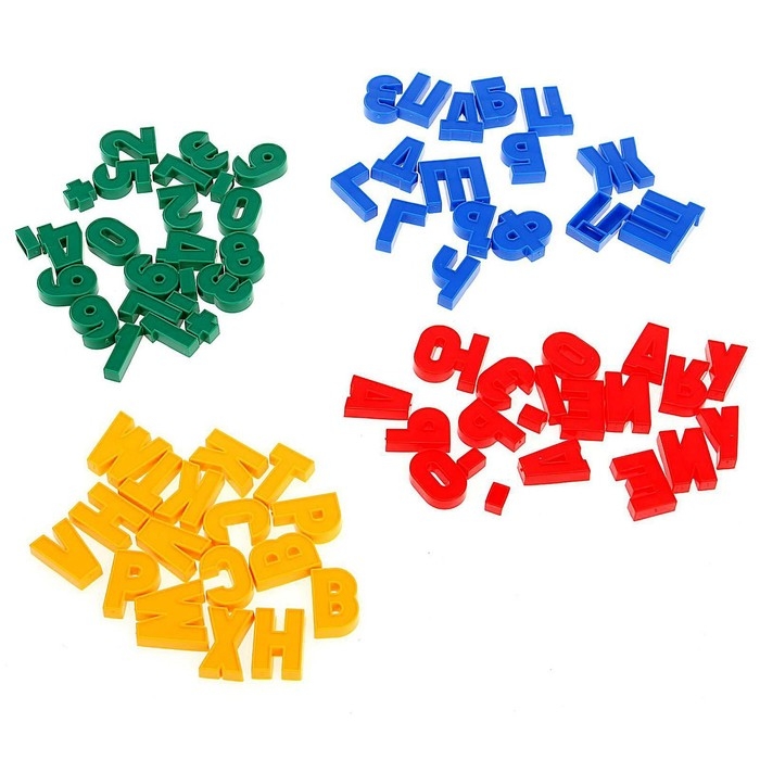 Магнитный набор «Буквы, цифры, касса», 78 шт. Магнитный набор «Буквы, цифры, касса», 78 шт.