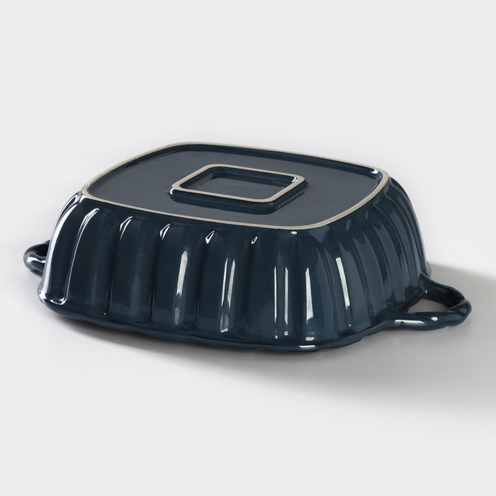 Форма для выпечки из жаропрочной керамики Доляна «Массимо», 33×25,5×7,5 см, цвет синий Форма для выпечки из жаропрочной керамики Доляна «Массимо», 33×25,5×7,5 см, цвет синий