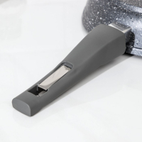 Сковорода &laquo;Гранит&raquo;, d=22 см, съёмная ручка, антипригарное покрытие, цвет серый