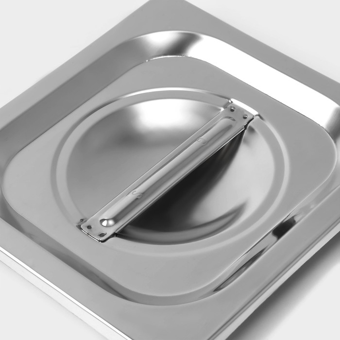 Крышка к гастроемкости GN 1/6 Hanna Kn&ouml;vell, 17,7&times;16,2 см толщина 0,8 мм, нержавеющая сатль