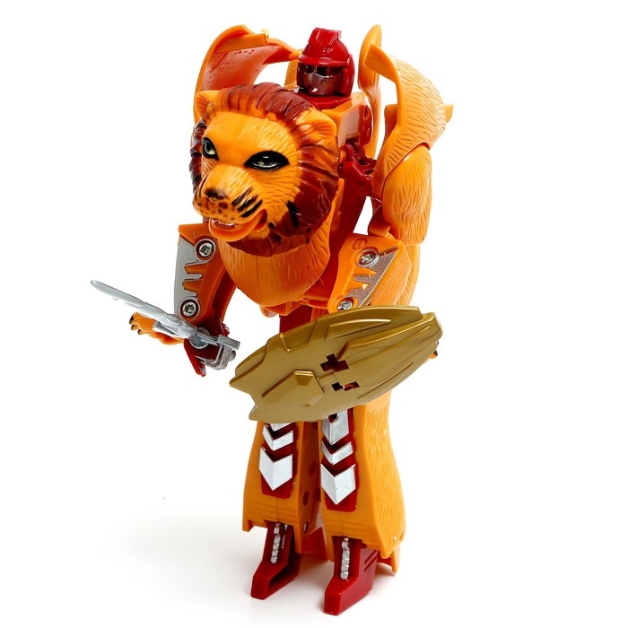 Робот «Лев», трансформируется, щит и меч в комплекте Робот «Лев», трансформируется, щит и меч в комплекте