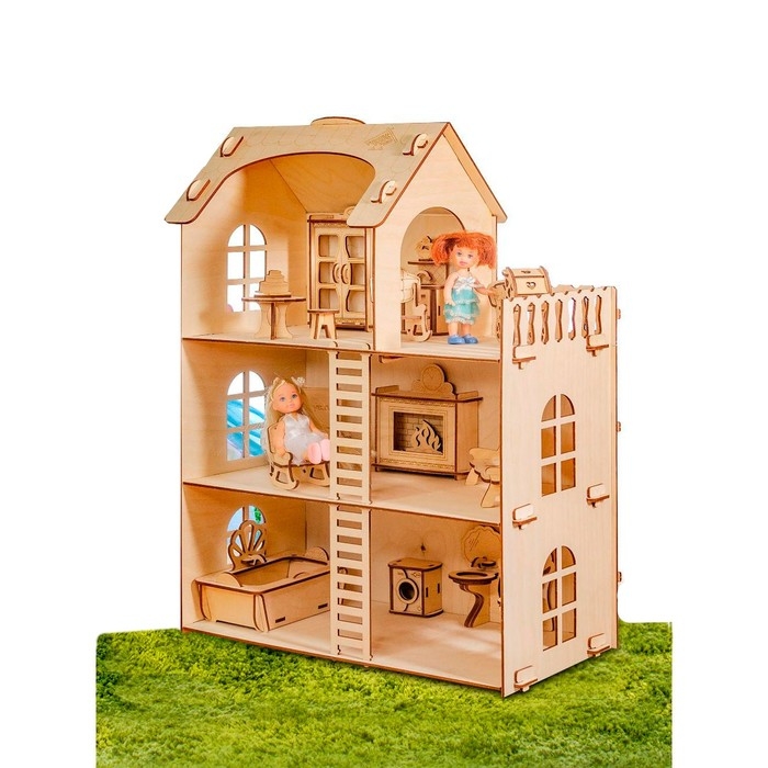 Домик из берёзовой фанеры &laquo;Забава&raquo; без мебели