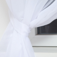 Тюль с подхватом и ламбрекеном "Christmas flowers" 250х200см, 100% п/э, вуаль Тюль с подхватом и ламбрекеном "Christmas flowers" 250х200см, 100% п/э, вуаль