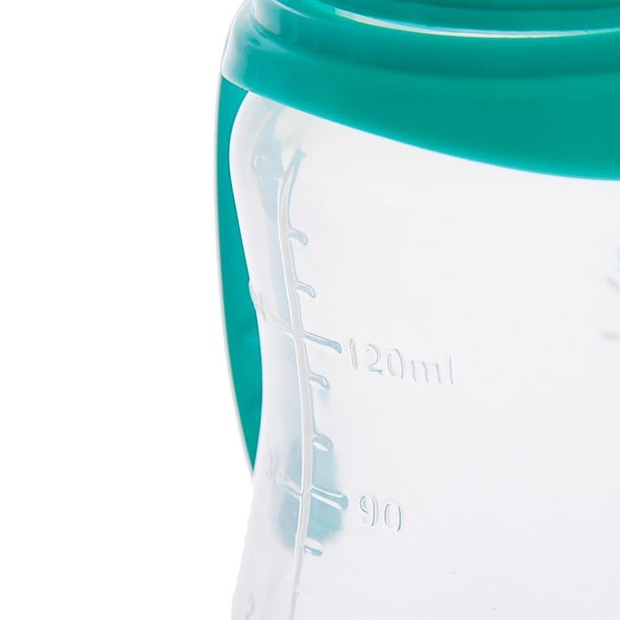 Бутылочка для кормления &laquo;Наше сокровище&raquo;, классическое горло, приталенная, с ручками, 150 мл., от 0 мес., цвет бирюзовый