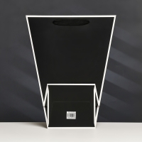 Пакет-переноска для цветов 18 × 14 × 35 х 28 см, черный с каймой Пакет-переноска для цветов 18 × 14 × 35 х 28 см, черный с каймой