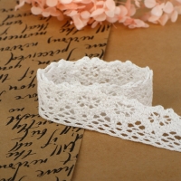 Кружево вязаное, 27 ± 3 мм × 2,7 ± 0,5 м, цвет белый Кружево вязаное, 27 ± 3 мм × 2,7 ± 0,5 м, цвет белый