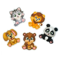 Макси-пазлы «Весёлые зверята», 5 пазлов, 10 деталей Макси-пазлы «Весёлые зверята», 5 пазлов, 10 деталей