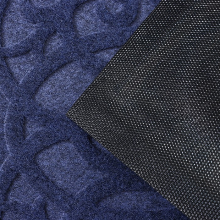 Коврик влаговпитывающий придверный с окантовкой Доляна &laquo;Вензель&raquo;, 45&times;75 см, цвет МИКС