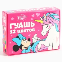 Гуашь 12 цветов по 10 мл &laquo;Единорог&raquo;, Минни Маус