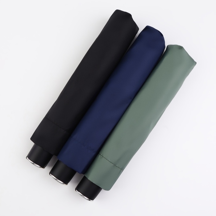 Зонт механический &laquo;Однотон&raquo;, сатин, 4 сложения, 10 спиц, R = 62/70 см, D = 140 см, цвет МИКС