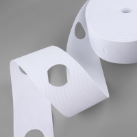 Шторная лента с отверстиями для люверсов, d = 5 см, 10 см, 50 &plusmn; 1 м, цвет белый