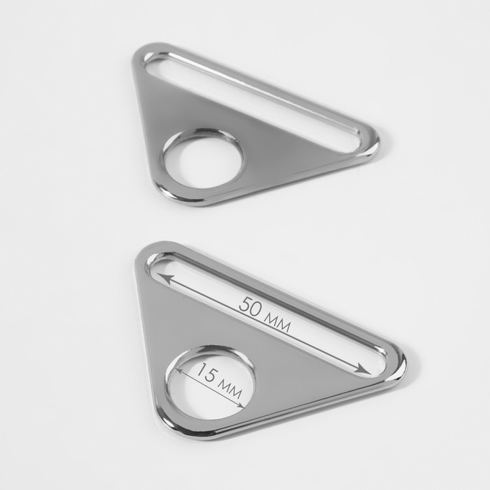 Полукольцо-пластина для сумки, 15/50 мм, 2 шт, цвет серебряный Полукольцо-пластина для сумки, 15/50 мм, 2 шт, цвет серебряный