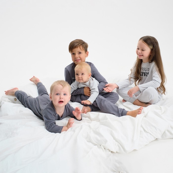 Комбинезон Крошка Я Sister, рост 68-74 см, серый