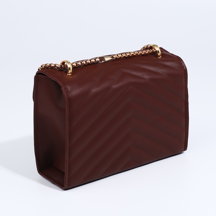 Сумка-мессенджер на магните, цвет коричневый