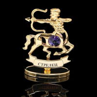 Сувенир знак зодиака &laquo;Стрелец&raquo;, 9,5&times;4&times;6,5 см, с кристаллом