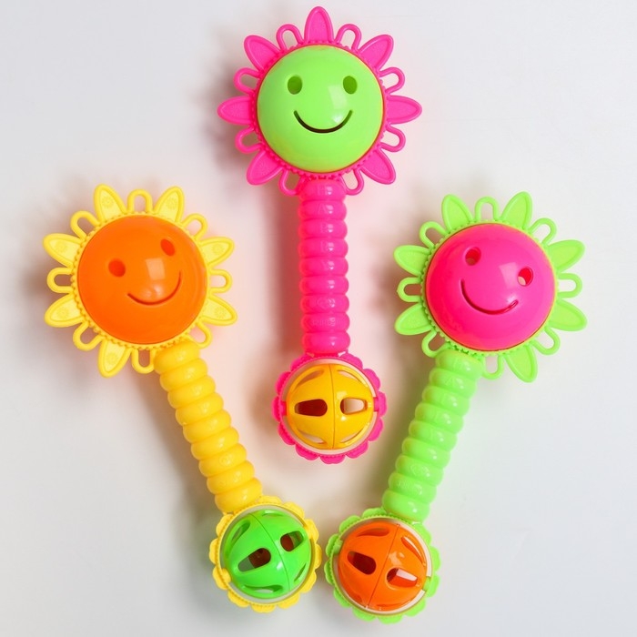 Погремушка &laquo;Солнышко&raquo;, цвет МИКС, Крошка Я