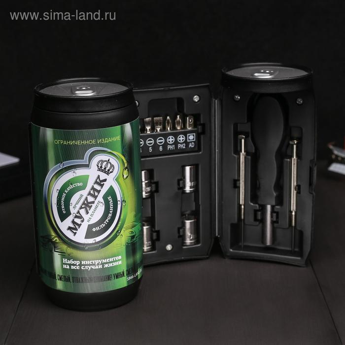 Набор инструментов в банке &laquo;Мужик&raquo;, 13 предметов