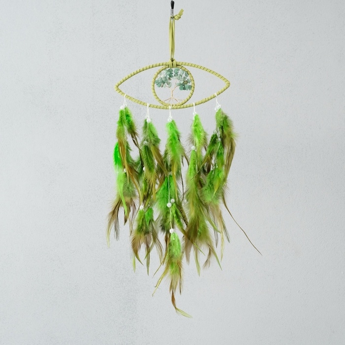 Ловец снов d=7 см Ловец снов d=7 см "Глаз c деревцем" зелёный 44х19,3х0,7 см