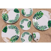 Салатник Доляна &laquo;Лист папоротника&raquo;, 430 мл, d=15,5 см, стеклокерамика