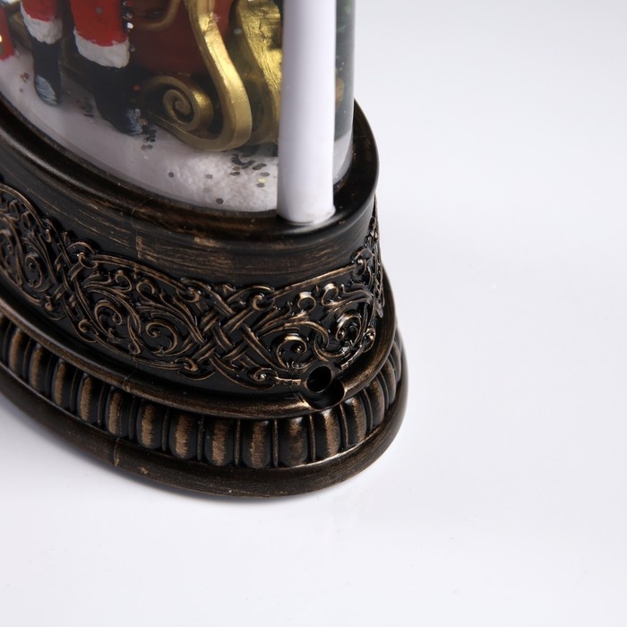 Светодиодная фигура &laquo;Свеча с Дедом Морозом&raquo; 13.8 &times; 30 &times; 8.4 см, пластик, батарейки ААх3 (не в комплекте), USB, свечение тёплое белое