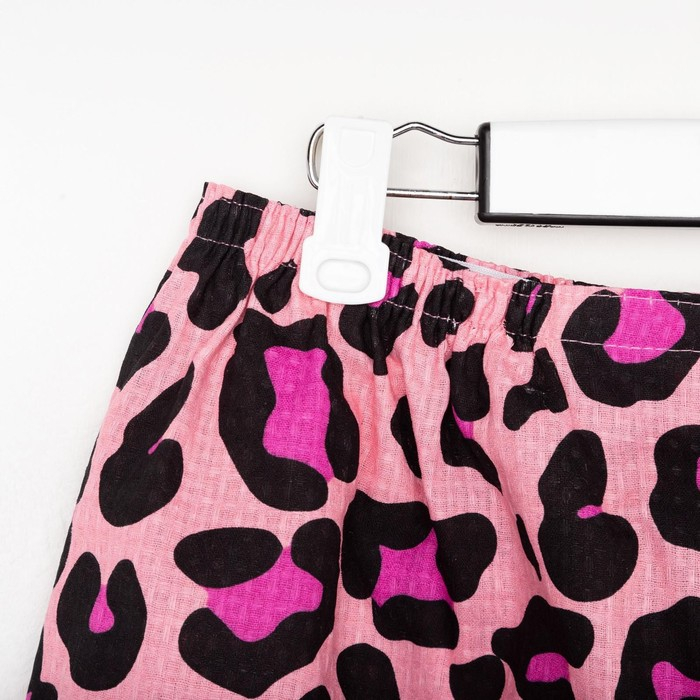 Полотенце для бани Leopard женское парео, 80х150&plusmn;4 см,хл., ваф. полотно, 160 гр/м2