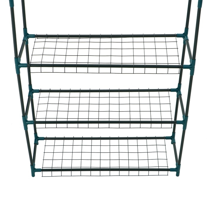 Парник-стеллаж, 3 полки, 110 &times; 22 &times; 65 см, металлический каркас d = 12 мм, чехол плёнка 80 мкм, Greengo
