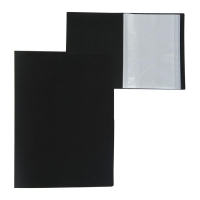 Папка с 40 вкладышами А4, 500 мкм, Calligrata, текстура "песок", чёрная Папка с 40 вкладышами А4, 500 мкм, Calligrata, текстура "песок", чёрная