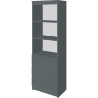 Стеллаж Мадера, 604х370х1800, Графит