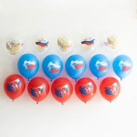 Шар латексный 12" &laquo;Россия&raquo;, набор 25 шт., МИКС
