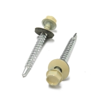 Саморезы кровельные 4,8х50 мм, RAL1014 цвет бежевый, 150 шт. Саморезы кровельные 4,8х50 мм, RAL1014 цвет бежевый, 150 шт.