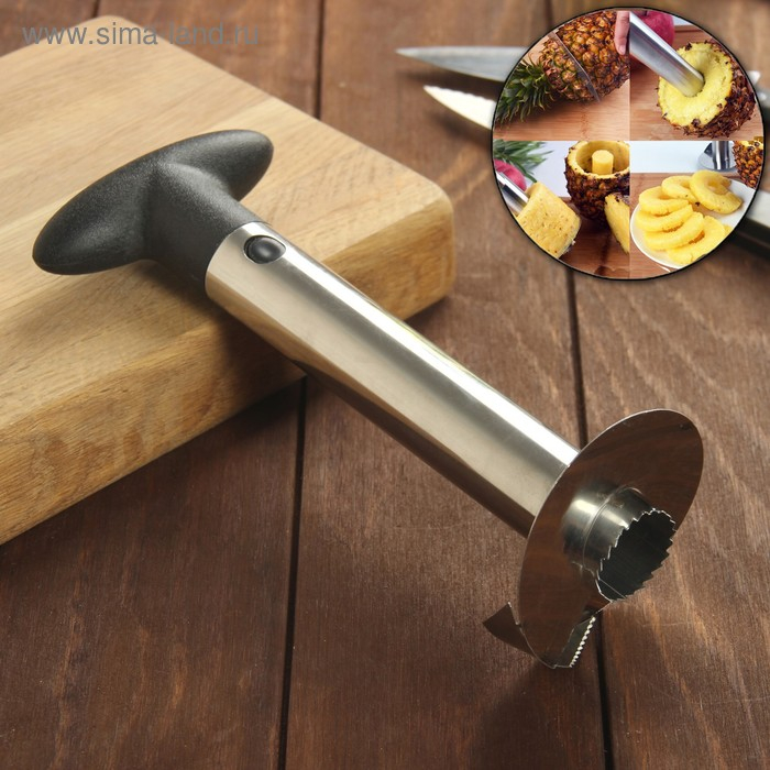 Фигурный нож для ананаса/нарезки фруктов, 9&times;25 см, цвет черный