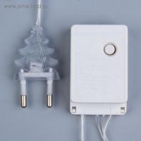 Гирлянда &laquo;Нить&raquo; 4 м с насадками &laquo;Шарик с узором&raquo;, IP20, прозрачная нить, 20 LED, свечение белое, 8 режимов, 220 В