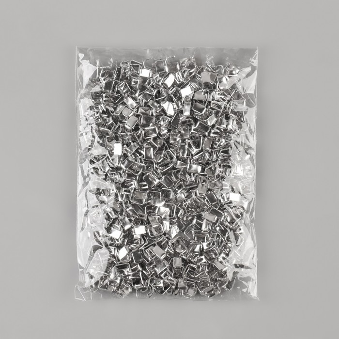 Нижний ограничитель для молнии, металлический, №3, 1000 &plusmn; 20 шт, цвет серебряный