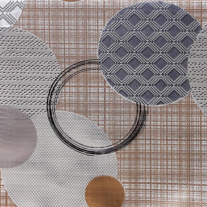 Клеёнка на стол на тканевой основе &laquo;Пузыри&raquo;, рулон 20 метров, ширина 137 см, толщина 0,25 мм, цвет серый