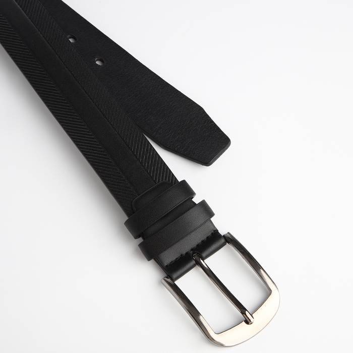 Ремень мужской &laquo;Великан&raquo;, ширина 4 см, винт, пряжка металл, цвет чёрный