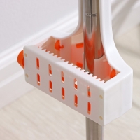 Швабра с отжимом, водосгоном и щёткой Raccoon, 2 насадки из микрофибры 50&times;11 см, стальная ручка 141 см