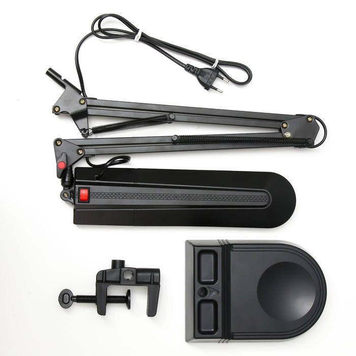 Настольная лампа Настольная лампа "Степ" LED 5Вт 4000К черный 22,5х8х60см RISALUX