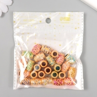 Бусины для творчества пластик "Этно. Знаки. Голография" набор 20 гр 1х1х1,5 см