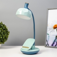 Настольная лампа Эдельс LED 3Вт 3000-6000К USB АКБ лазурный 12,5х12,5х39,5 см RISALUX Настольная лампа Эдельс LED 3Вт 3000-6000К USB АКБ лазурный 12,5х12,5х39,5 см RISALUX