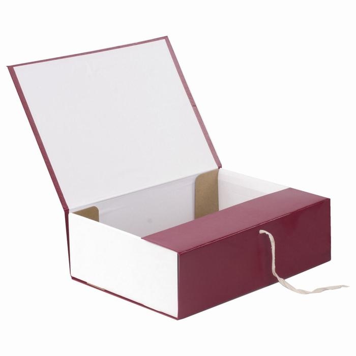 Короб архивный с завязками А4, корешок 100 мм Calligrata, бумвинил, бордовый, 800 листов Короб архивный с завязками А4, корешок 100 мм Calligrata, бумвинил, бордовый, 800 листов