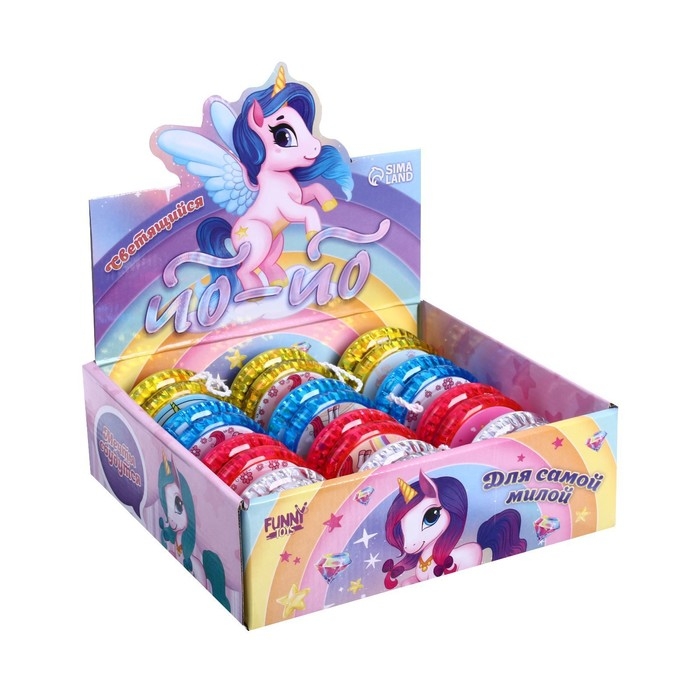 Йо-Йо «Единорог», световой, цвета МИКС, в шоубоксе Йо-Йо «Единорог», световой, цвета МИКС, в шоубоксе