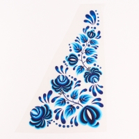 Термотрансфер «Гжель цветы», уголок слева, 20 х 35 см, набор 10 шт. Термотрансфер «Гжель цветы», уголок слева, 20 х 35 см, набор 10 шт.