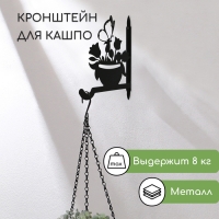 Кронштейн для кашпо, 25 см, &laquo;Клумба&raquo;, Greengo