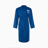 Халат махровый мужской &laquo;Глава семьи&raquo;, размер 56-58, цвет синий