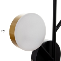 Бра 2292/2 LED 30Вт 3000-6000К черно-золотой 39х36х6 см