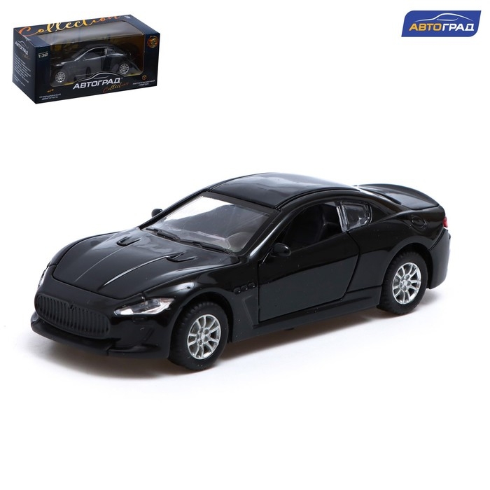 Машина металлическая &laquo;Купе&raquo;, инерция, свет и звук, 1:32, открываются двери, цвет чёрный