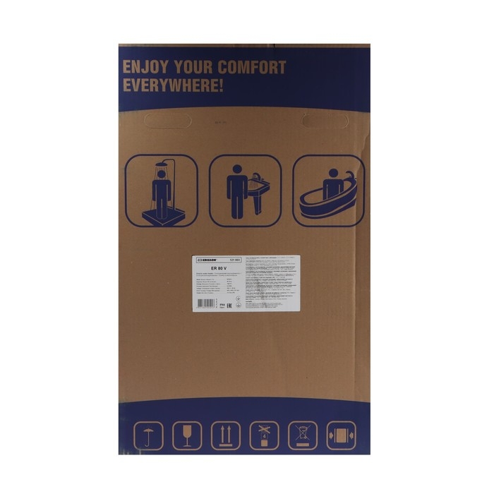 Водонагреватель EDISSON ER 80 V, накопительный, круглый, эмаль, 80 л, 1500 Вт Водонагреватель EDISSON ER 80 V, накопительный, круглый, эмаль, 80 л, 1500 Вт