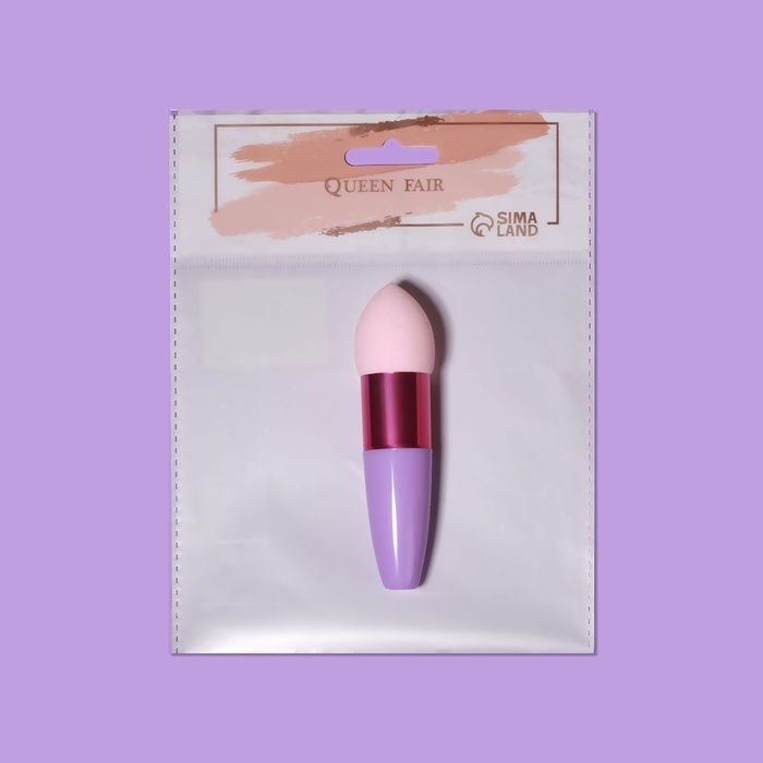 Спонж для макияжа с ручкой &laquo;Капля&raquo;, 10 &times; 3 см, цвет МИКС