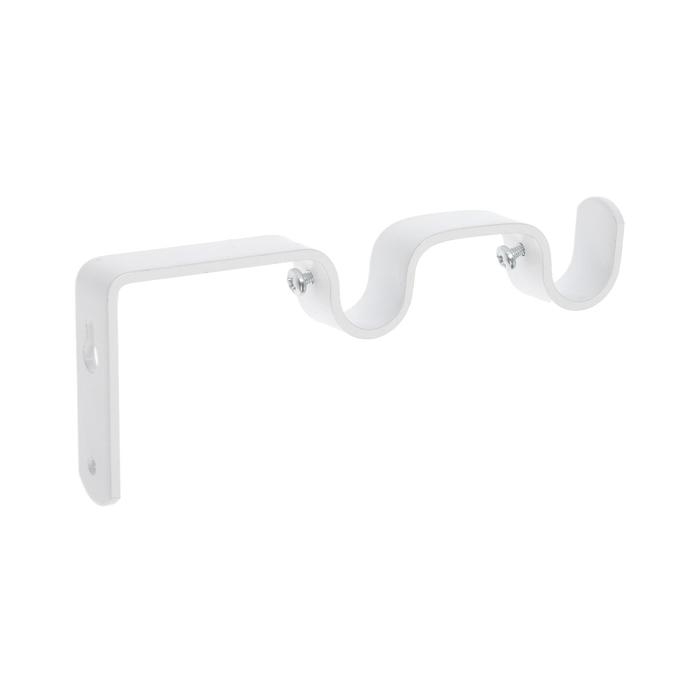 Кронштейн для карниза D20 двухрядный 8/15 см, белый Кронштейн для карниза D20 двухрядный 8/15 см, белый